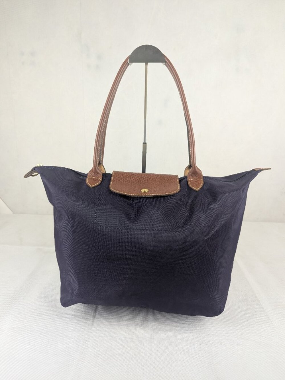 Longchamp Le Pliage Tote Bag Purple Classic Nylon - Preowned - Made in Tunisia.